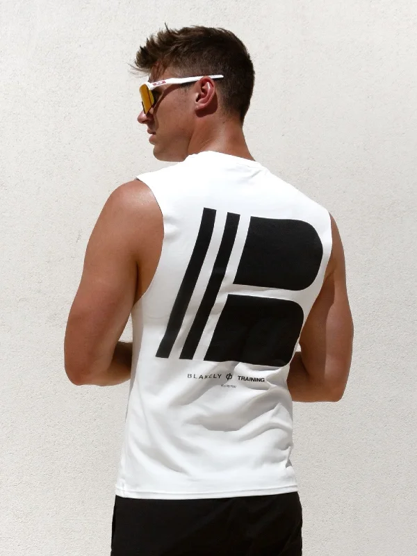 Apex Sleeveless Tee - White