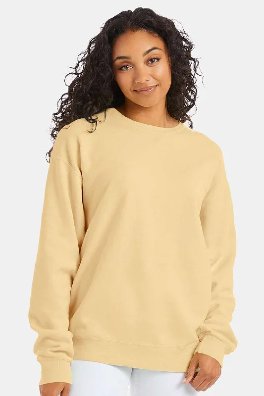 ComfortWash By Hanes Mens Crewneck Sweatshirt - Summer Squash Yellow