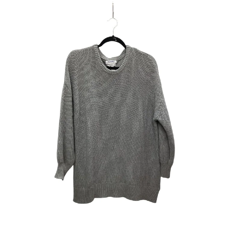 Tunic Long Sleeve By Old Navy In Grey, Size: L