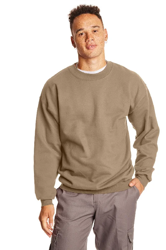 Hanes Mens Ultimate Cotton PrintPro XP Pill Resistant Crewneck Sweatshirt - Pebble