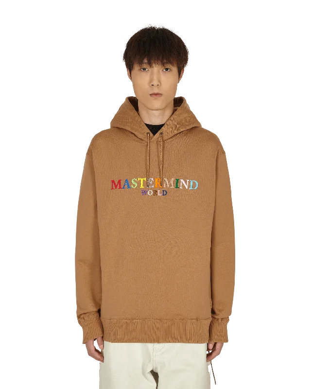 Logo Hooded Sweatshirt Brown