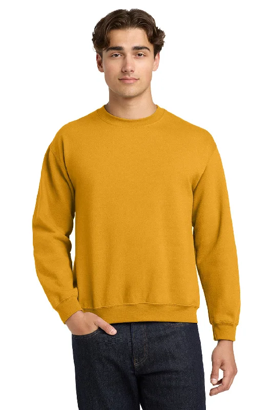 Gildan Mens Pill Resistant Fleece Crewneck Sweatshirt - Gold