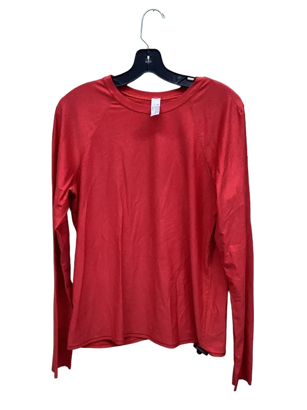 Athletic Top Long Sleeve Crewneck By Lululemon In Red, Size: Xs