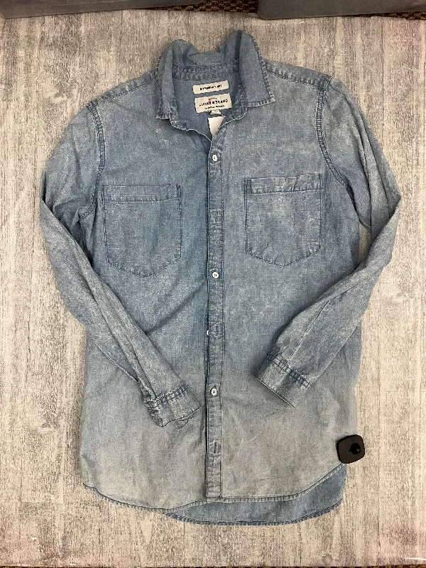 Top Long Sleeve By Lucky Brand In Blue Denim, Size: S