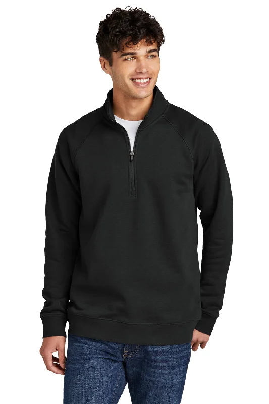 Sport-Tek Mens Drive Fleece 1/4 Zip Sweatshirt - Black