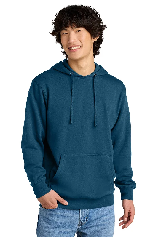 District Mens Very Important Fleece Hooded Sweatshirt Hoodie w/ Pouch Pocket - Neptune Blue