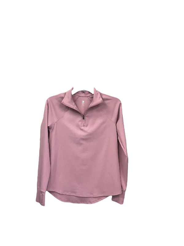 Athletic Top Long Sleeve Collar By Ideology In Pink, Size: Xs