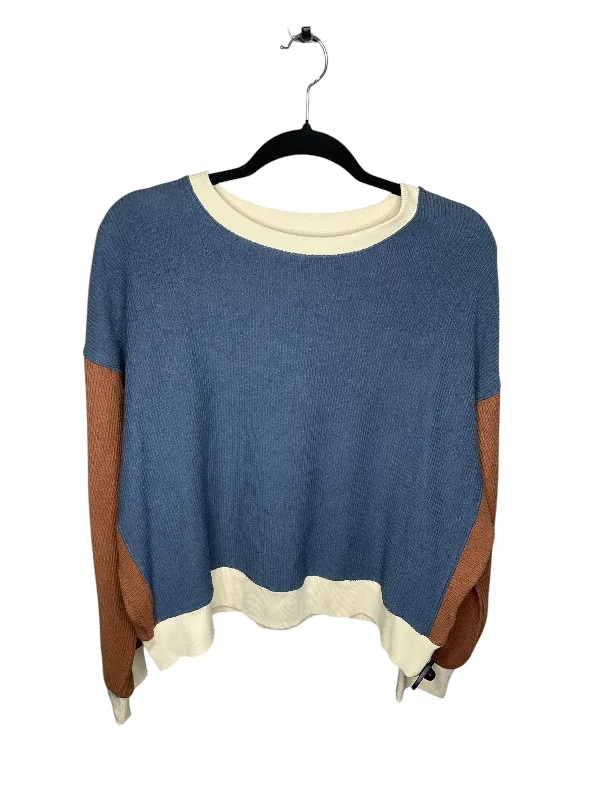 French Style Top Long Sleeve By Thread And Supply In Blue & Brown, Size: Xl