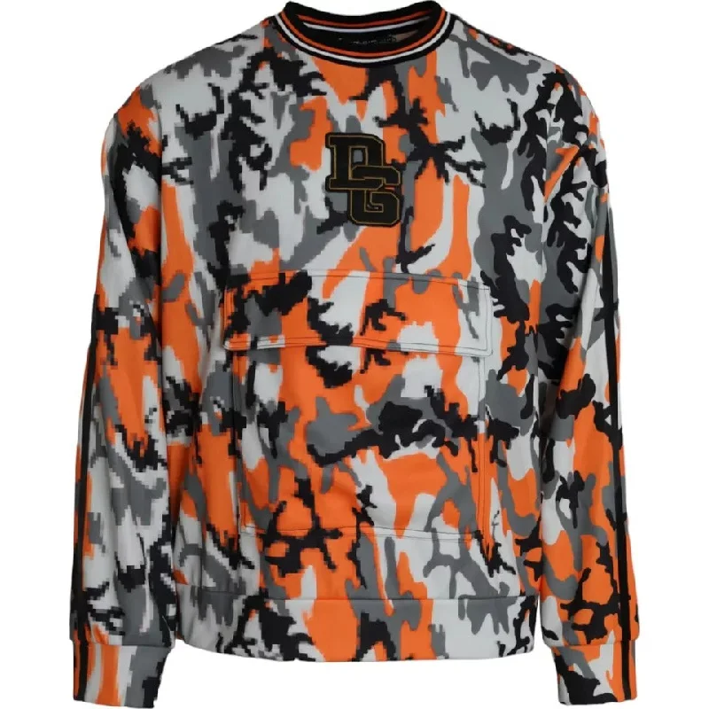 Dolce & Gabbana multi Camouflage Crew Neck Pullover Men's Sweater