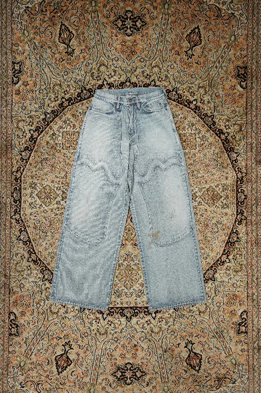 SUGARHILL FADED MODERN DENIM WESTERN WIDE TROUSERS