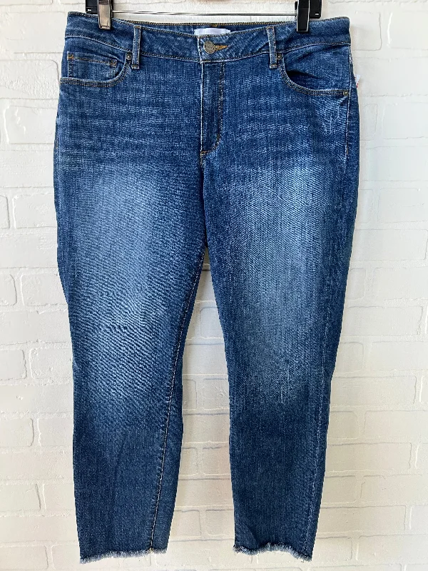 Jeans Skinny By Loft In Blue Denim, Size: 12