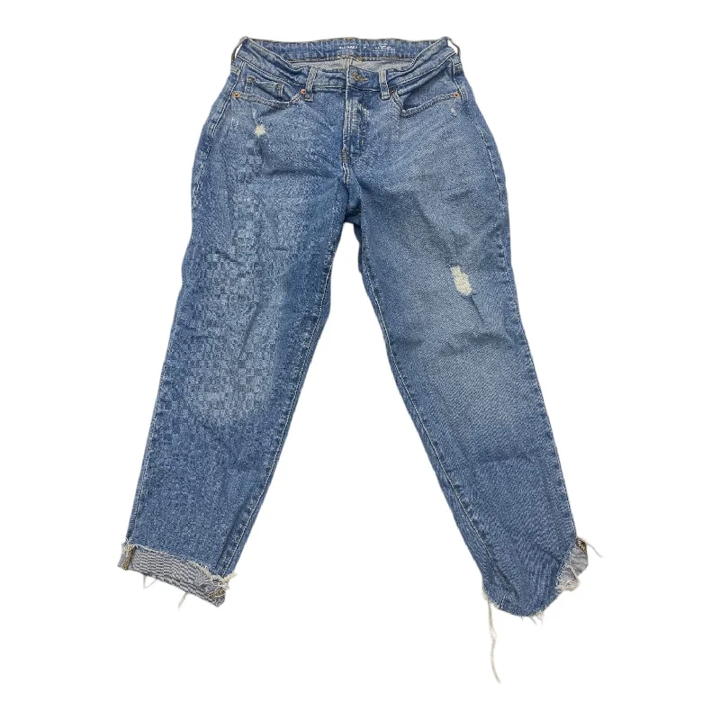 Jeans Straight By Old Navy In Blue Denim, Size:10