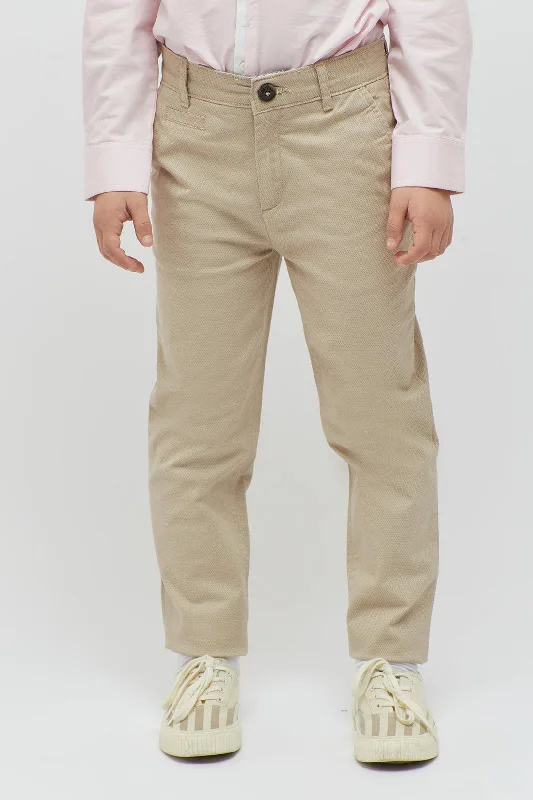 One Friday Beige Classic Trouser