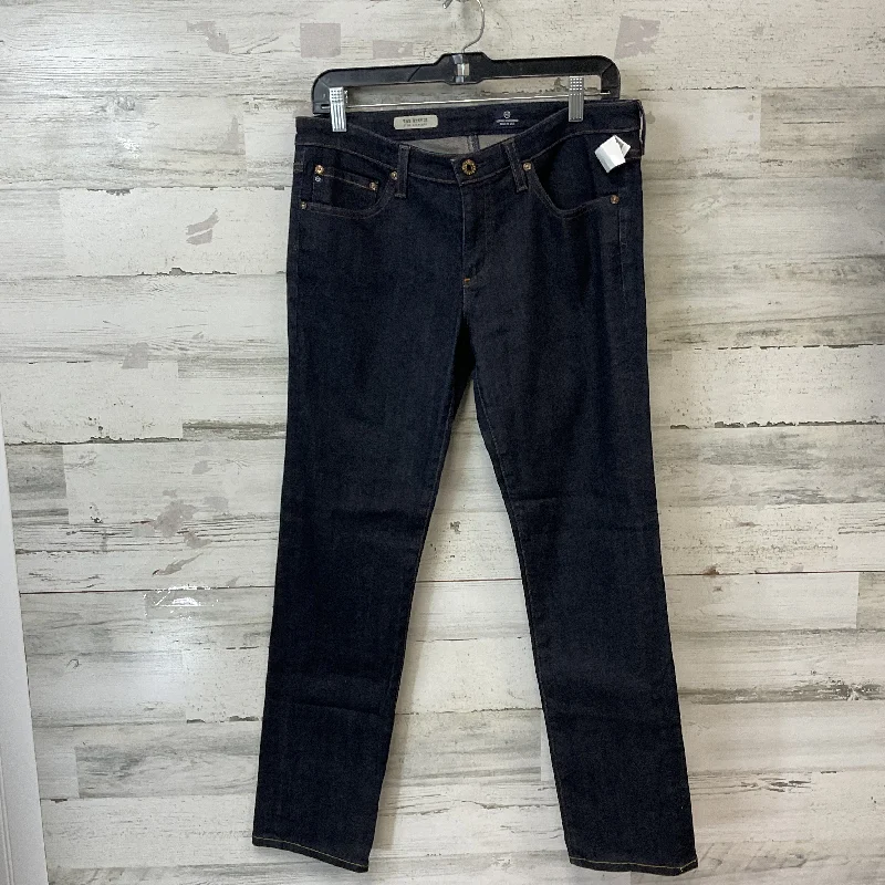 Jeans Straight By Adriano Goldschmied In Blue Denim, Size: 10