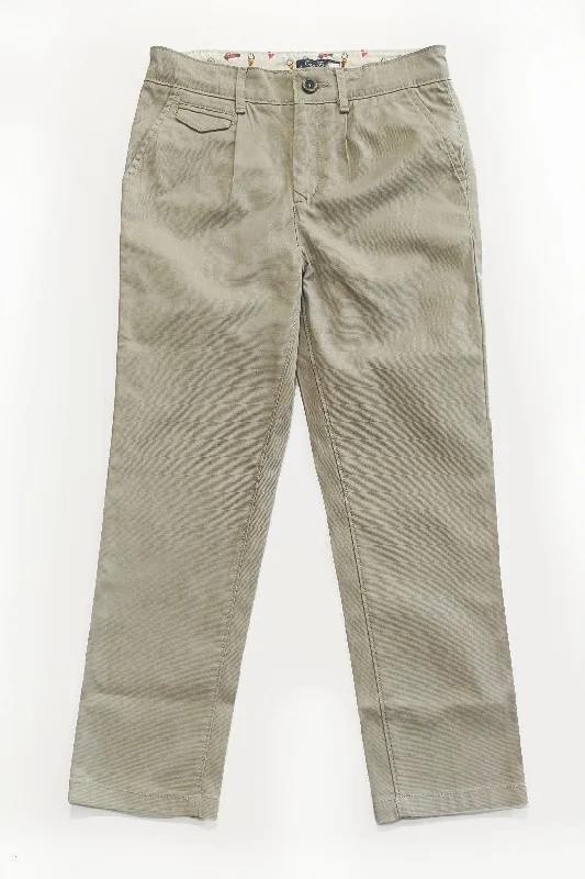 One Friday Kids Boys Olive Cotton Summer Casual Trouser