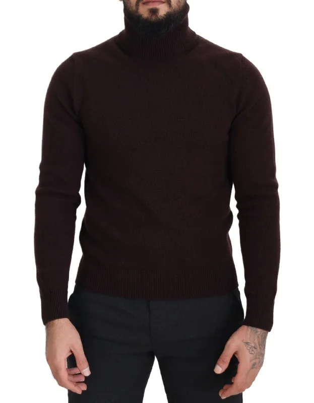 Dolce & Gabbana Elegant Turtleneck Wool Pullover Men's Sweater