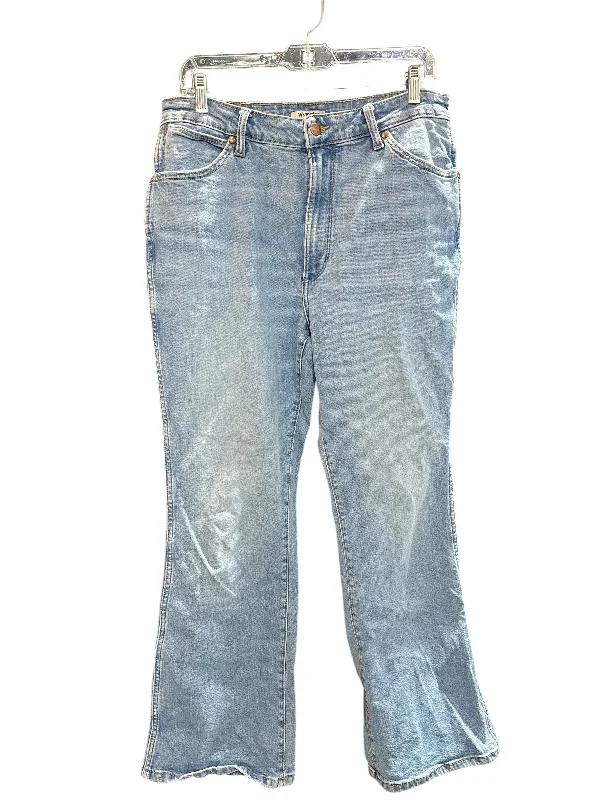 Jeans Straight By Wrangler In Blue Denim, Size: 30