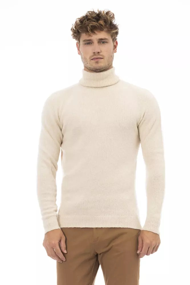 Alpha Studio Alpaca Leather Men Men's Sweater