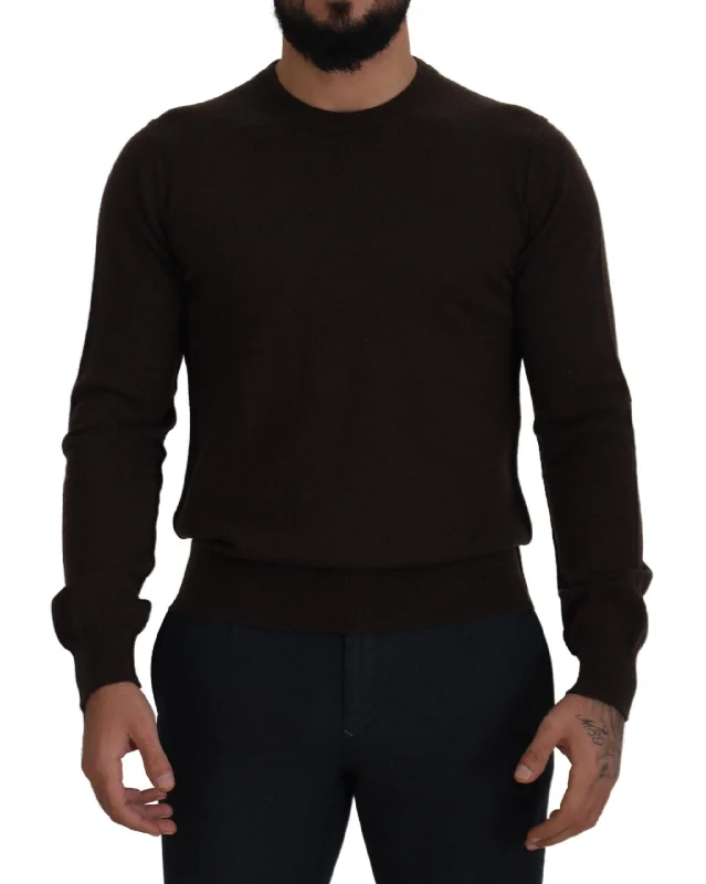 Dolce & Gabbana Elegant Cashmere Crew Neck Men's Sweater