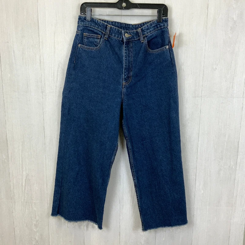 Jeans Cropped By Zara In Blue Denim, Size: 8