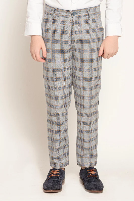 One Friday Slate Houndstooth Boys' Trousers