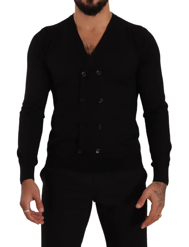 Dolce & Gabbana Elegant V-Neck Cashmere Men's Cardigan