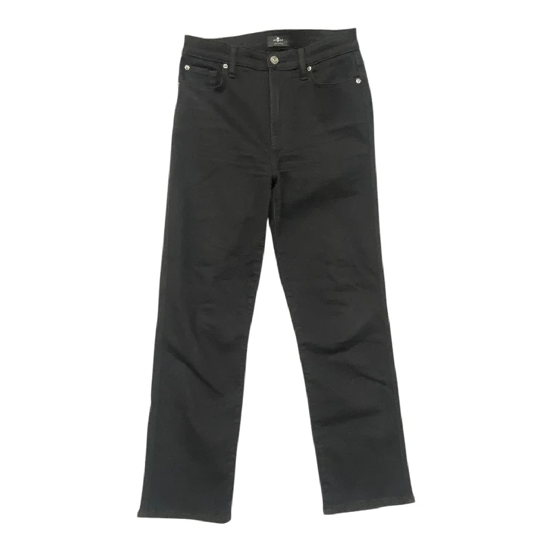 Jeans Straight By 7 For All Mankind In Black, Size:6