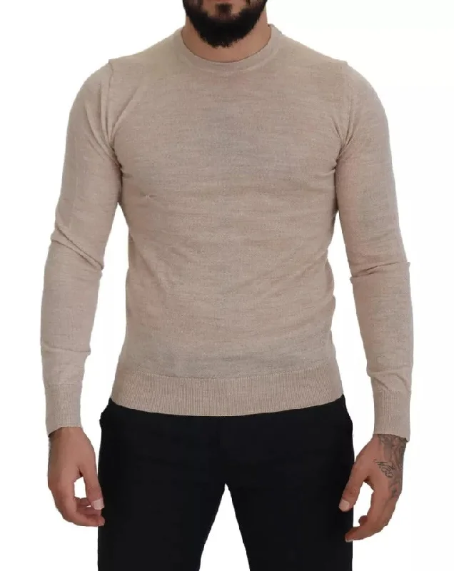 Dolce & Gabbana Virgin Wool Crew Neck Pullover Men's Sweater (Pre-Owned)