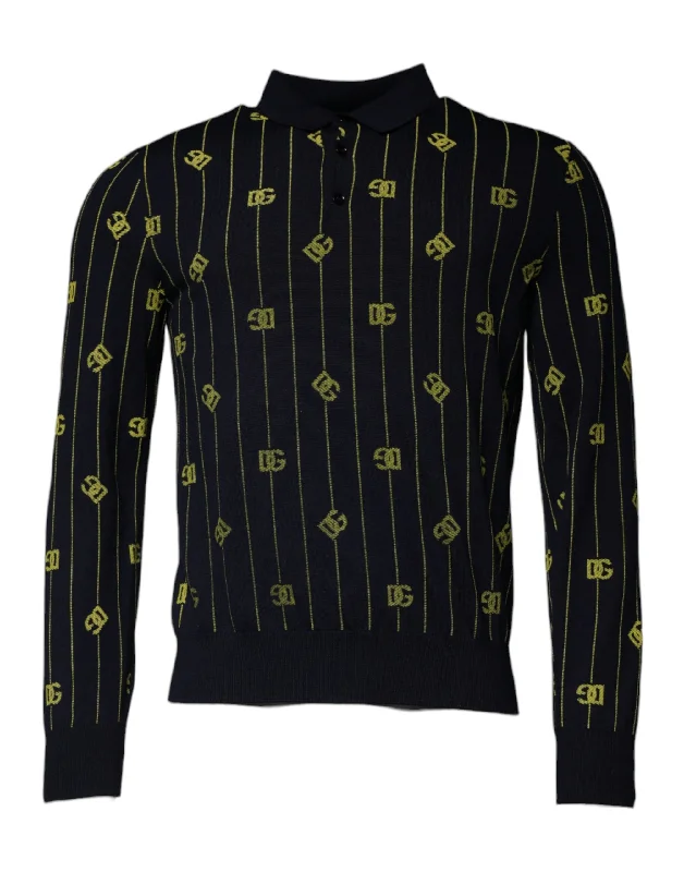 Dolce & Gabbana Monogram Mock Neck Pullover Men's Sweater