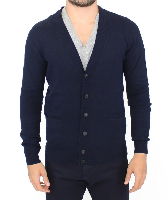 Ermanno Scervino Chic Wool Blend Cardigan Men's Sweater