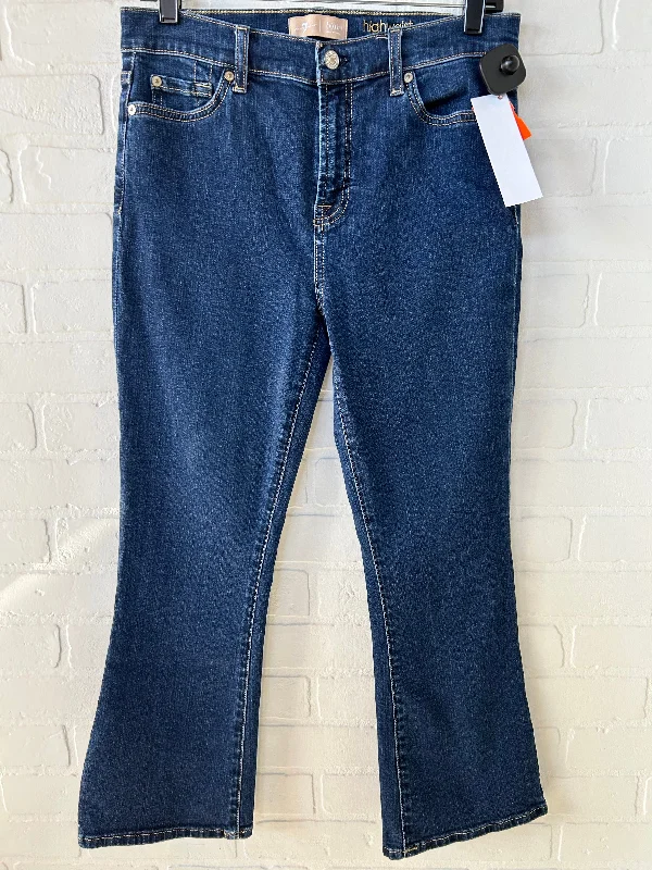 Jeans Boot Cut By 7 For All Mankind In Blue Denim, Size: 10