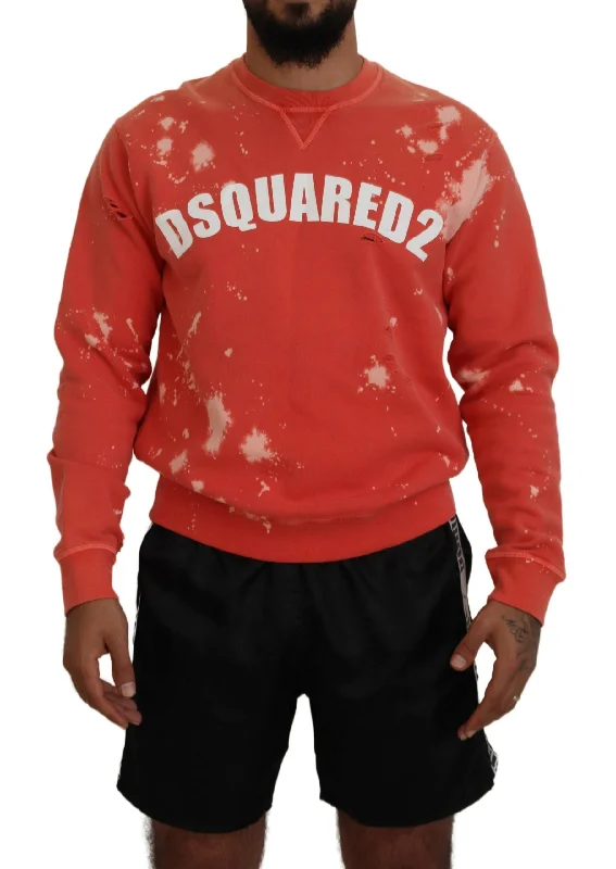 Dsquared² Printed Long Sleeves Pullover Men's Sweater (Pre-Owned)