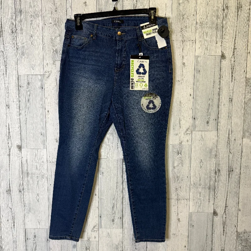 Jeans Skinny By D Jeans In Blue Denim, Size: 16