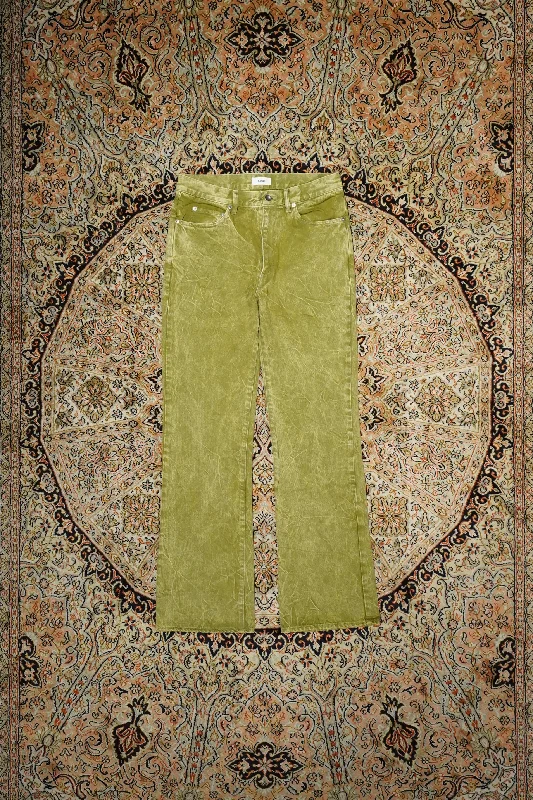 Product dye Semi Flare Denim (GREEN)