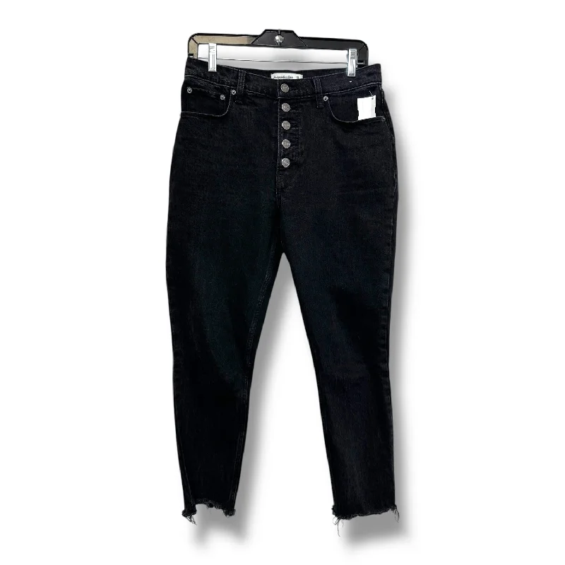 Jeans high rise Skinny By Abercrombie And Fitch In Black, Size: 6