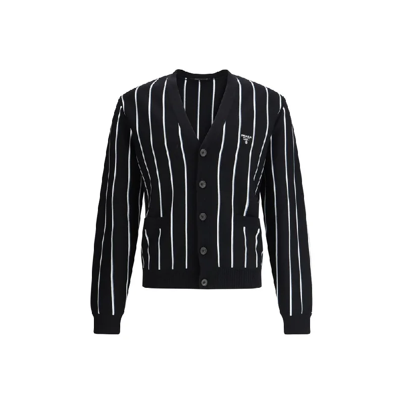 Prada Wool Striped Men's Cardigan