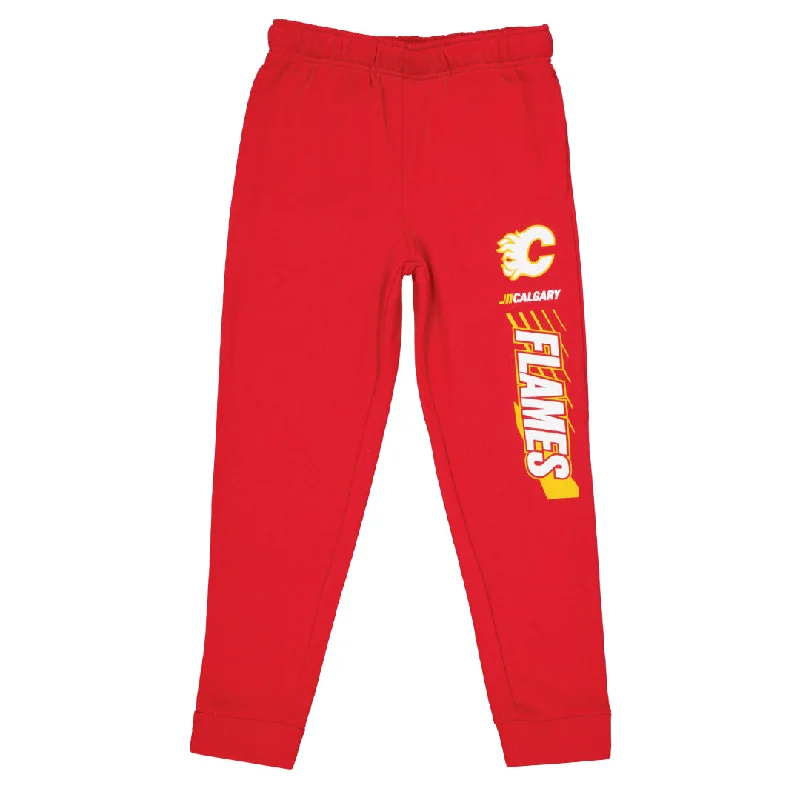 Fashionable And Versatile NHL - Kids' (Junior) Calgary Flames Power Move Fleece Pant (HK5B7FFEC FLM)